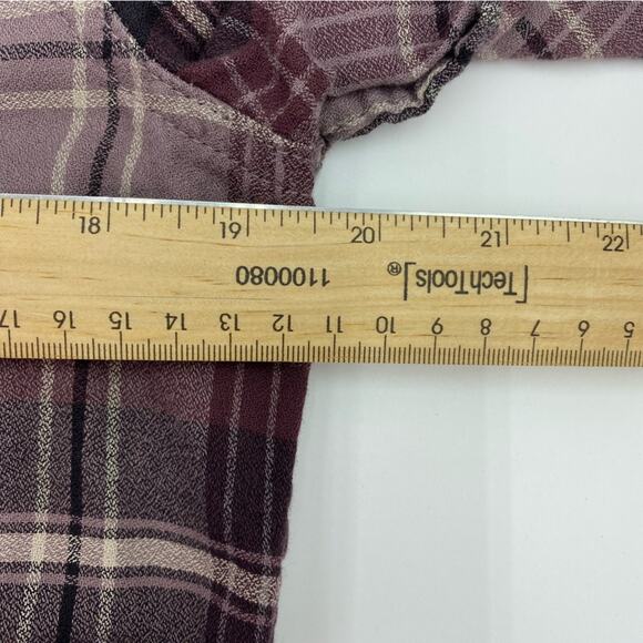 Carhartt Shirt Women’s Medium Fairview Western Plaid Purple & Brown Gorpcore - Picture 7 of 9